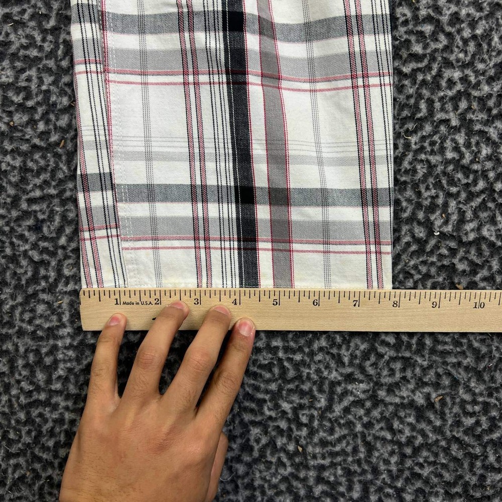 Greg Norman for Tasso Elba Shark Mens Plaid Golf Pants 32x30 White‎ Black - Picture 7 of 9
